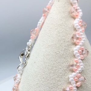 Peach Crystal Sparkle Bracelet fashion minimalist NEW